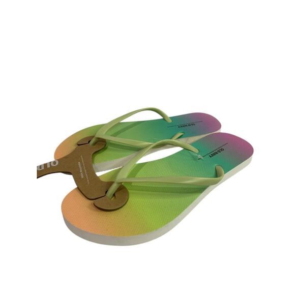 Size 8 Old Navy Womens Rainbow Flip Flops New Sandals - Picture 1 of 8